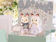 ウェディングペアセット-アイビーの刺しゅう-＜VERY CARD×シルバニアファミリー＞コラボレーションセット